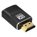 8K HDMI interface converter cable with gold-plated connectors and PVC housing on a desk