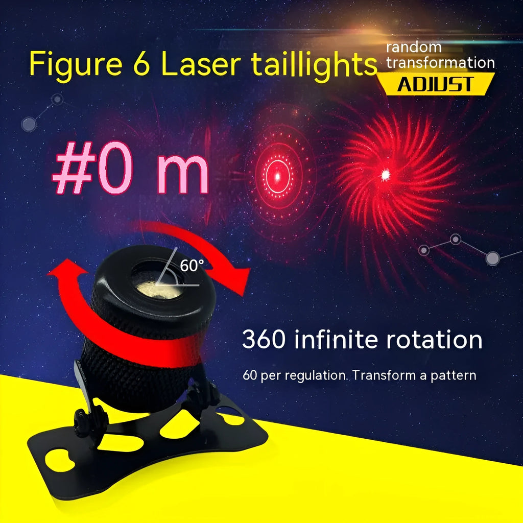 Aluminium vehicle laser fog lamp with adjustable bracket for anti-collision warning