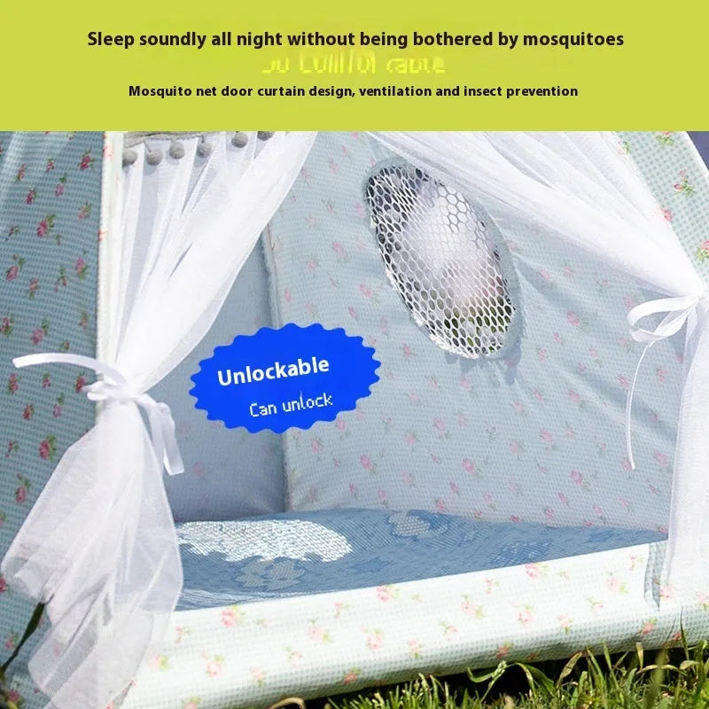 Cat nest summer tent bed in beige Paris Dusk colour for cats and small dogs