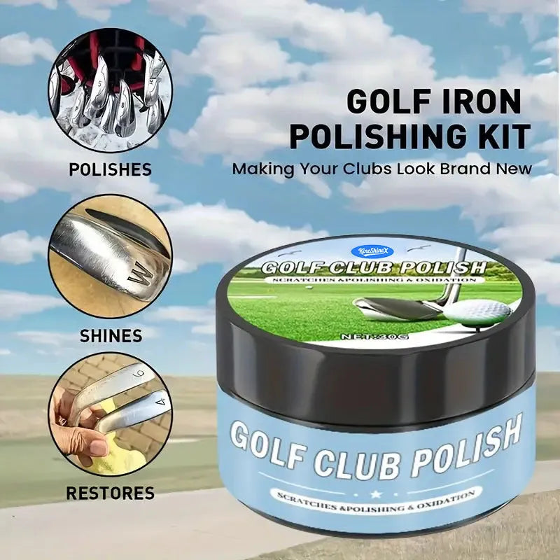 Golf club polishing wax fast smear in 30g or 50g with sponge for quick application