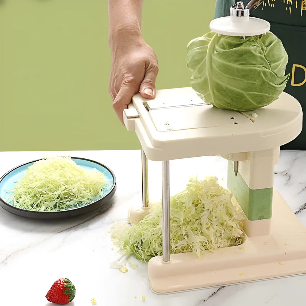Beige multifunctional kitchen slicer chopper with stainless steel blades for vegetables