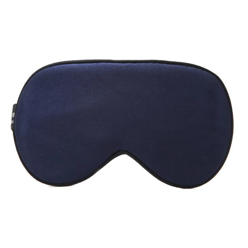 Double-sided Mulberry silk eye mask in a selection of colours including black, wine red, and ivory white.