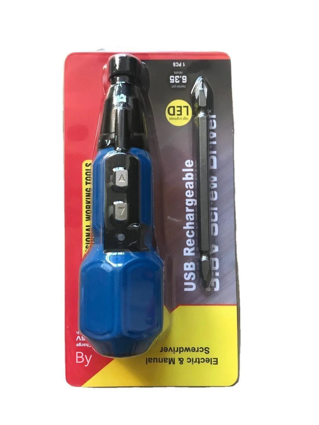 Alloy steel straight handle electric screwdriver with black and blue colour options