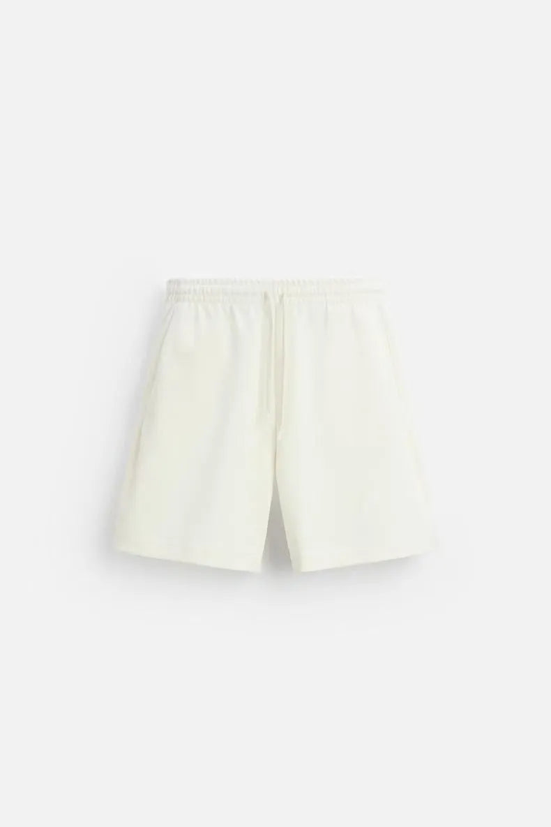 Men's loose double-sided cloth texture short sleeve t-shirt and matching shorts casual set