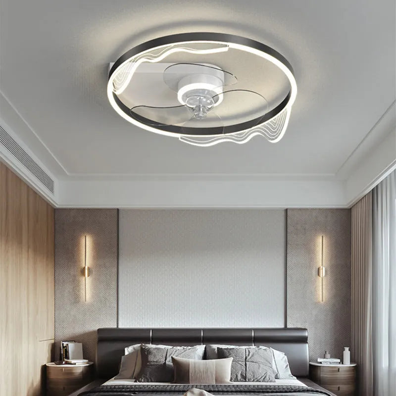Simple modern Nordic-style tieyi ceiling lamp with iron body and integrated LED light.