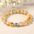 10mm geometrically-cut crystal citrine bracelet in unisex design