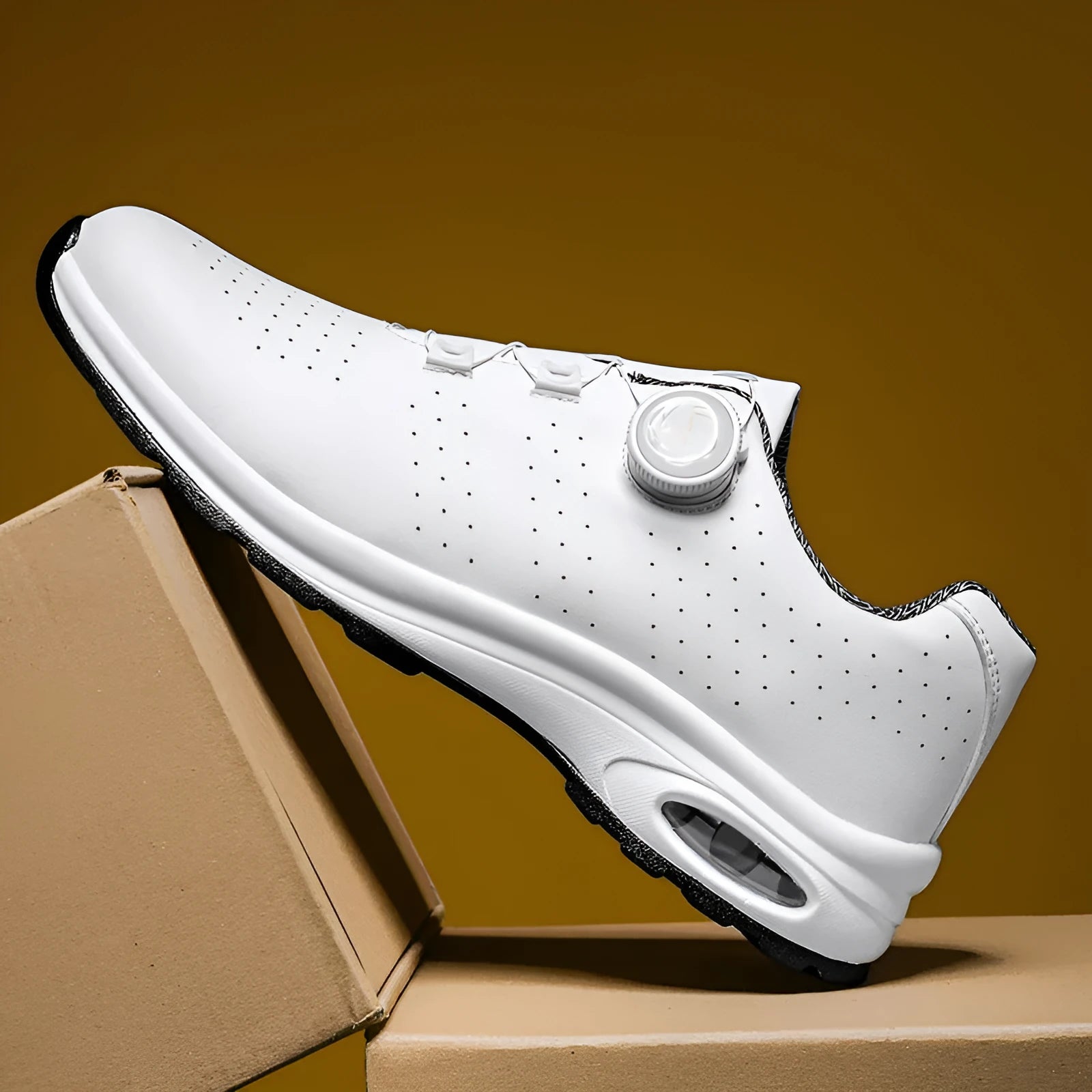 Low-top tennis shoes with mesh upper, composite sole, cross shoulder straps in black or white