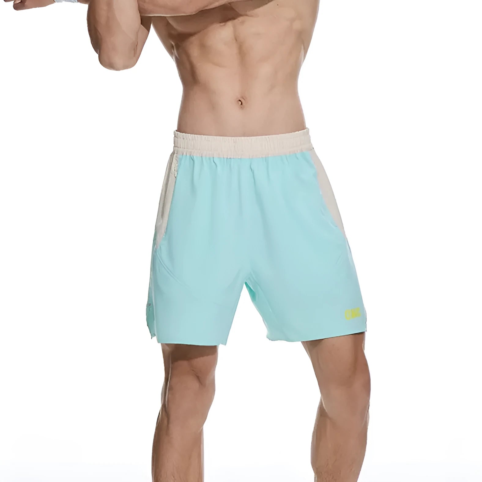 Men's loose-fit Hipp-style workout shorts for weightlifting with elastic lace-up waist