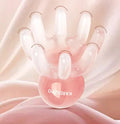 Pink octopus-shaped massage comb made from natural resin with storage bag
