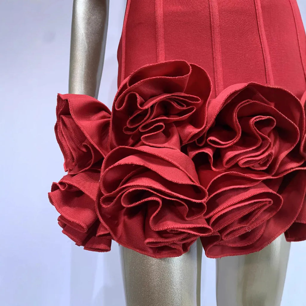 Women's solid colour urban style dress in polyester with mid waist design