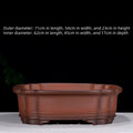Chinese antique purple clay flower pot with jade belt crabapple design measuring 71cm in length
