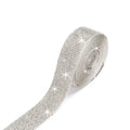 Self-adhesive electroplated glass water drill strip in white and AB colour for clothing decoration
