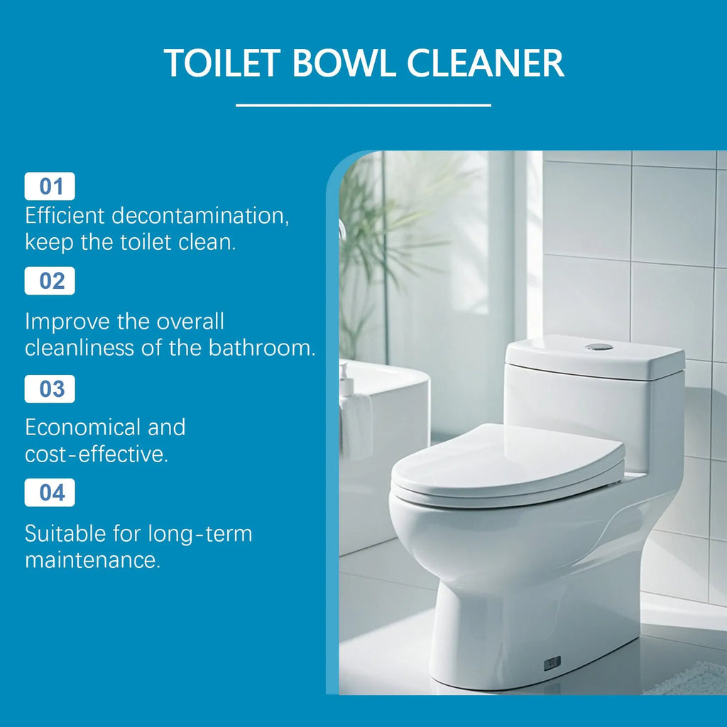 Four sachets of toilet cleaning powder with sodium bicarbonate and citric acid for descaling