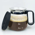 Transparent borosilicate glass coffee maker with silicone cover for pour-over brewing