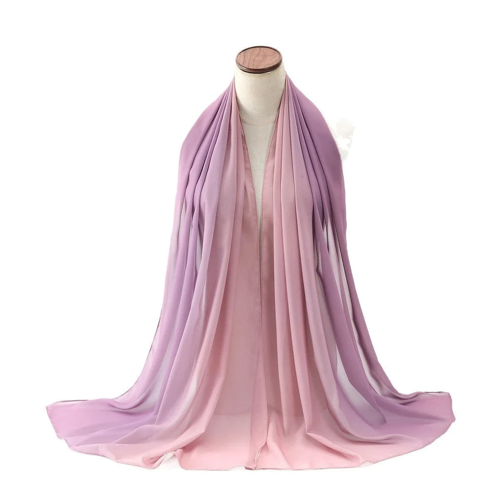 Women's lightweight chiffon summer scarf in ethnic Pu long style