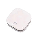 White USB car air purifier with negative ion sterilisation function.