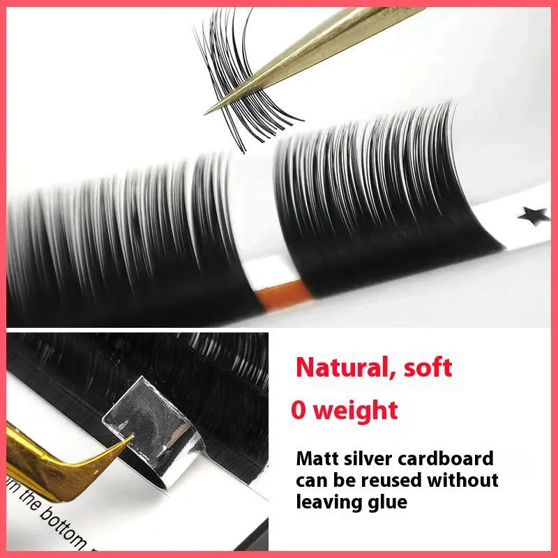 16-row dense false eyelashes in mink hair with matte round wool texture, lengths 8mm to 18mm