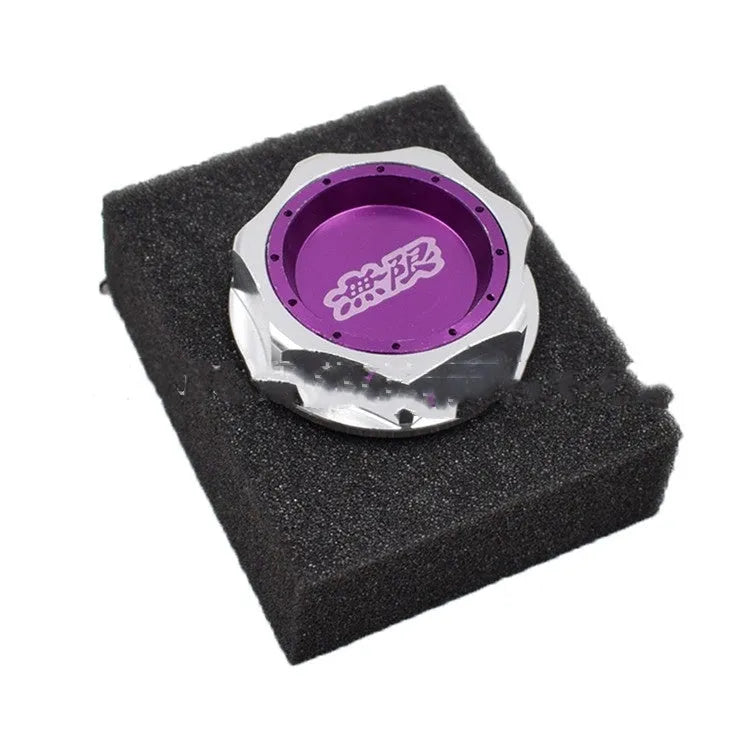Aluminium alloy oil filter cap for Honda in choice of red, blue, silver, black, purple, or gold colours.