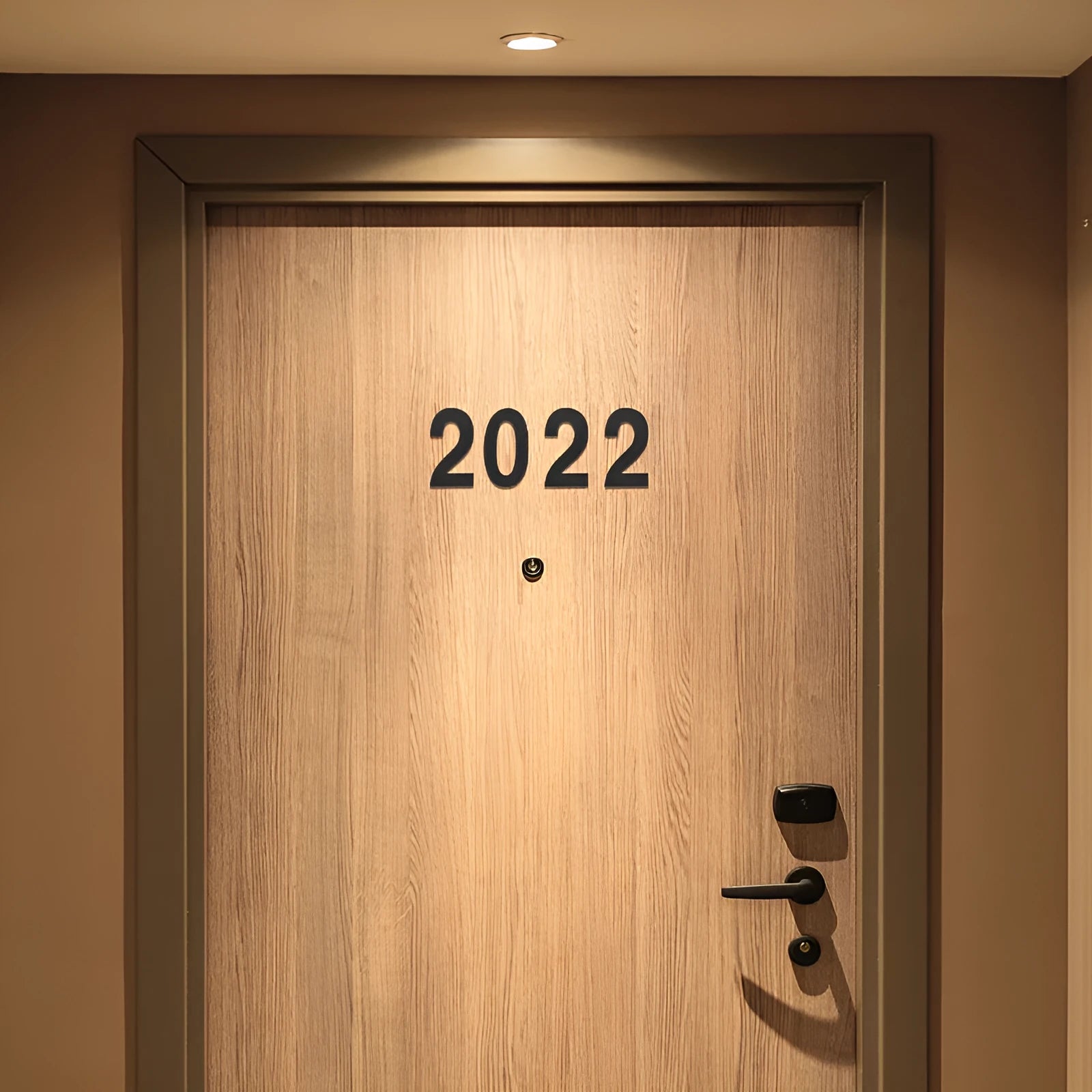 Black stainless steel adhesive house number characters showing letters and numbers 7.5cm tall