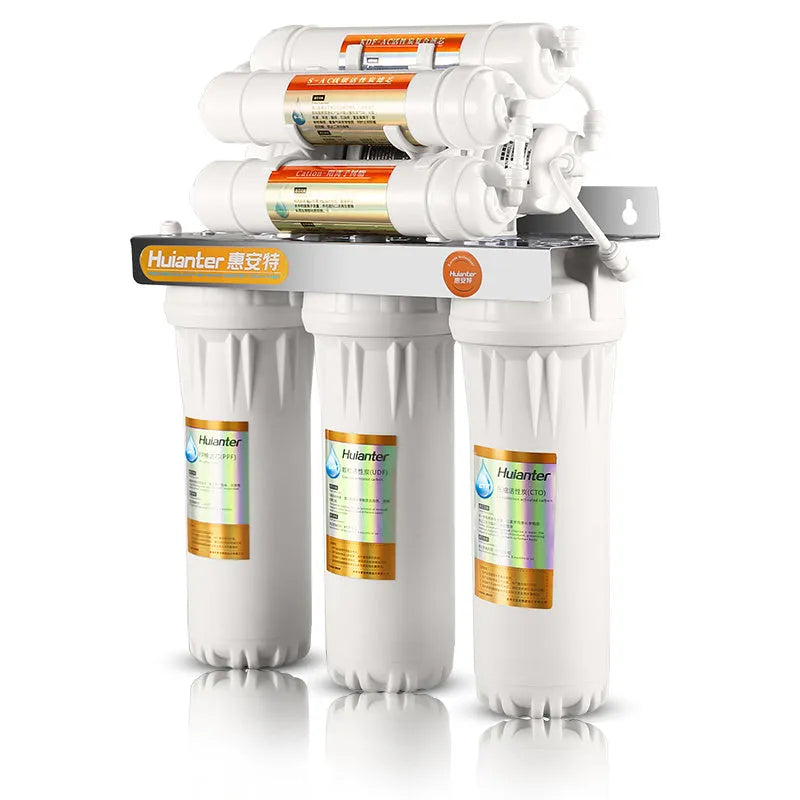 White plastic water purifier filter element cartridge for direct drinking tap water.