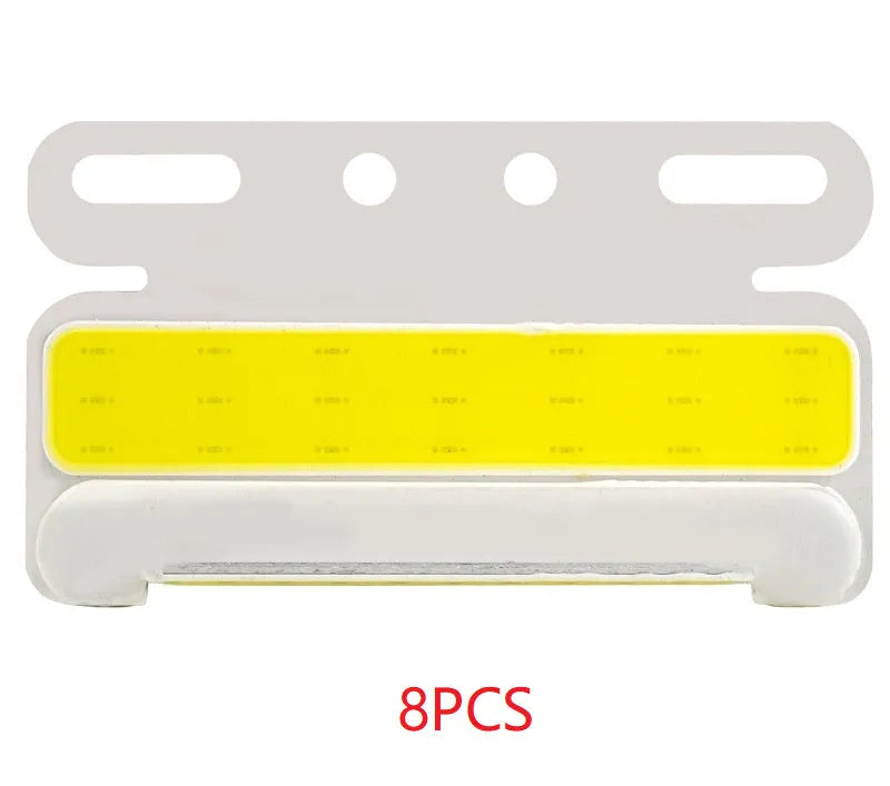 COB LED truck side marker light with aluminium housing in red, yellow, green, blue, or white.