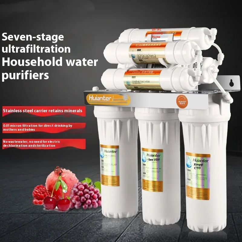 White plastic water purifier filter element cartridge for direct drinking tap water.