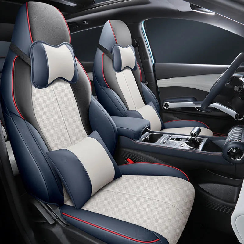 BYD Yuan PLUS car seat cushion cover shown in adventure green colour.