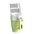 Grey foldable cat litter scoop with waste collection lid and refill bags for pet cleanup
