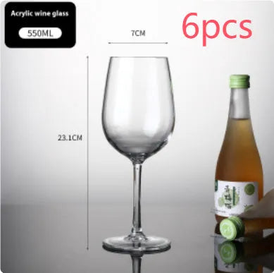 Clear PC acrylic red wine bottle for party catering in 300ml and 550ml sizes