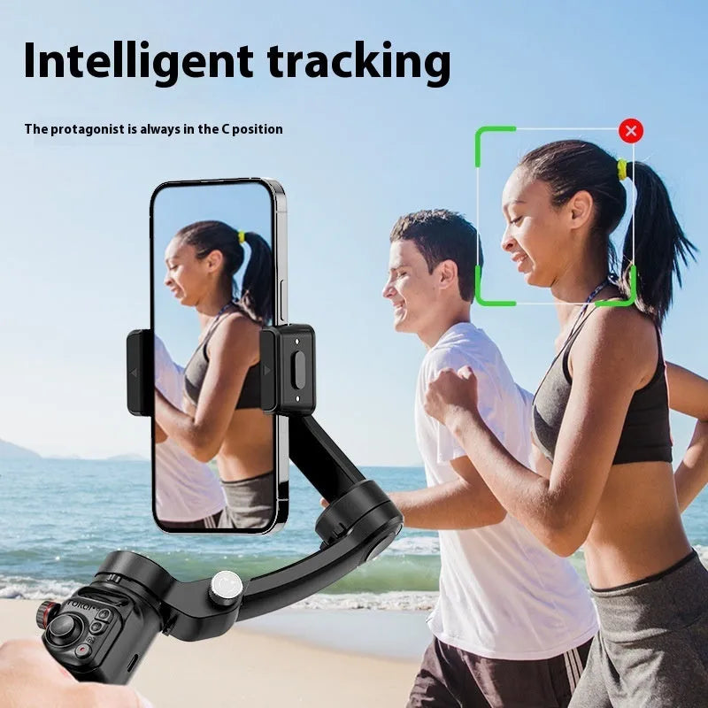 Intelligent AI three-axis head stabiliser tripod with D08 light module and ABS construction