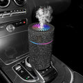 Car mounted air purification humidifier in various colour diamond finishes with 12V USB power cord