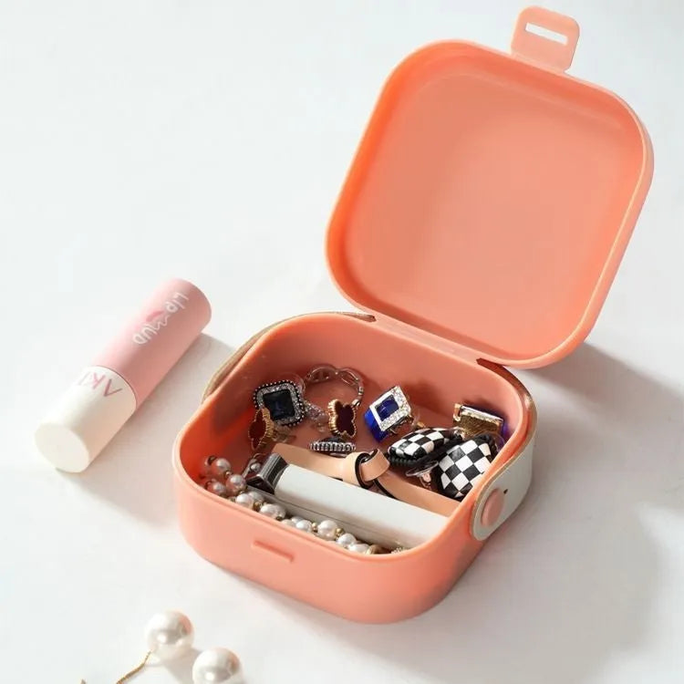 Medium polypropylene storage organiser box with lid for cables and headphones in solid colour options.