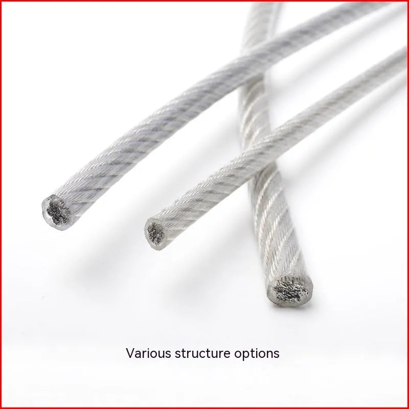 304 stainless steel coated security wire rope in multiple diameters for anti-theft protection