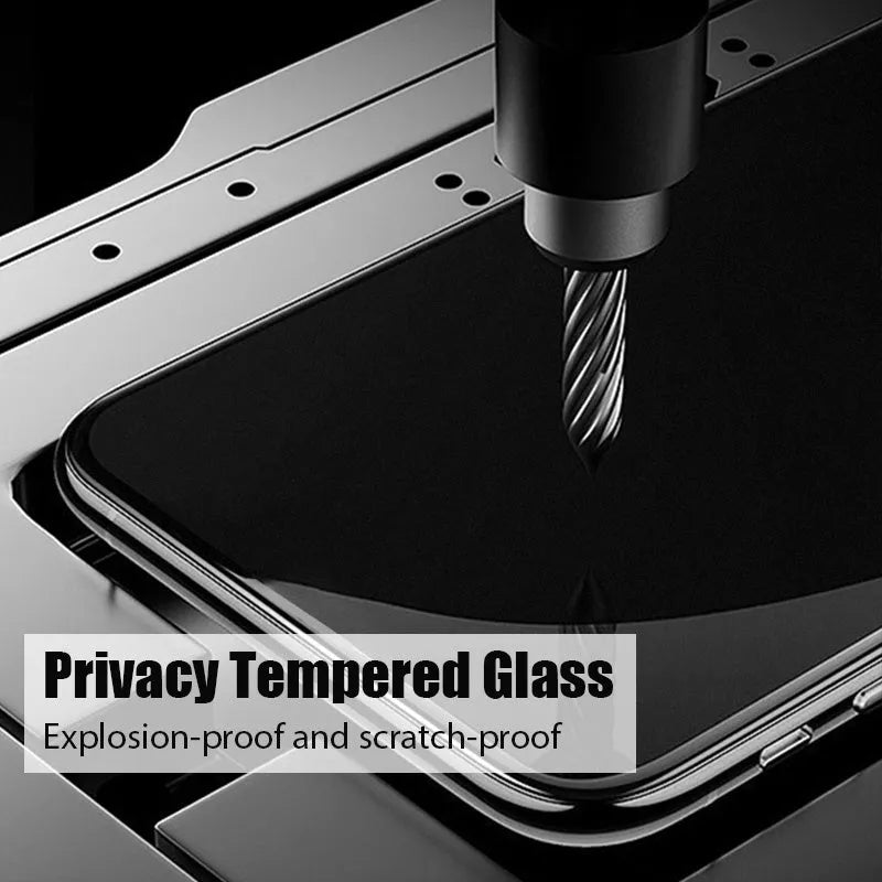 POCO and Redmi Note phone privacy screen protector with anti-spy filter and installation kit