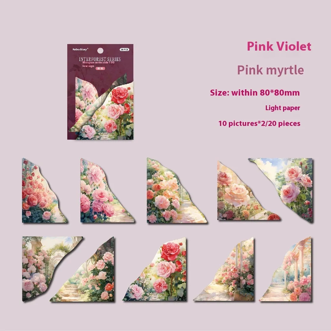 Creative DIY bookmark and notepad stationery set in six colour options on light paper
