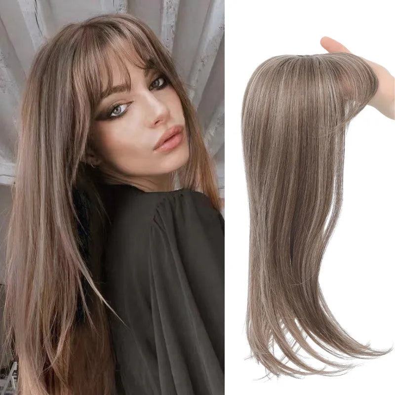 Synthetic high temperature fibre wig hairpiece with inner buckle clip system in one of six colour styles