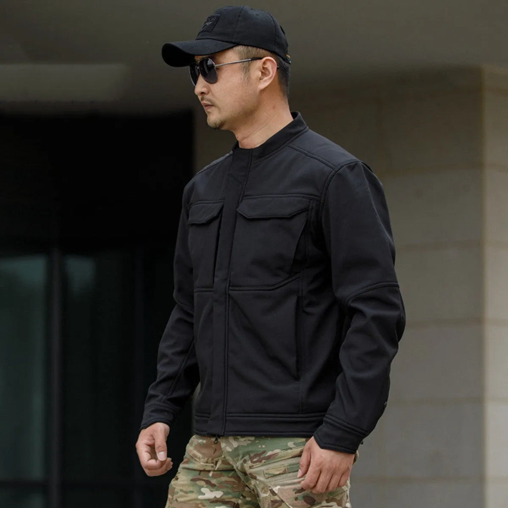 Bone Frog Peak Breaker tactical soft shell jacket in black for mountaineering and outdoor sports