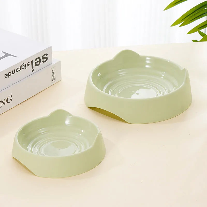 Ceramic dog slow feeder bowl with puzzle maze design in blue, green, or pink