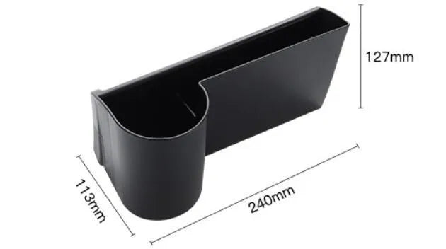 Black plastic water cup holder for Tesla Model 3 and Model Y centre console