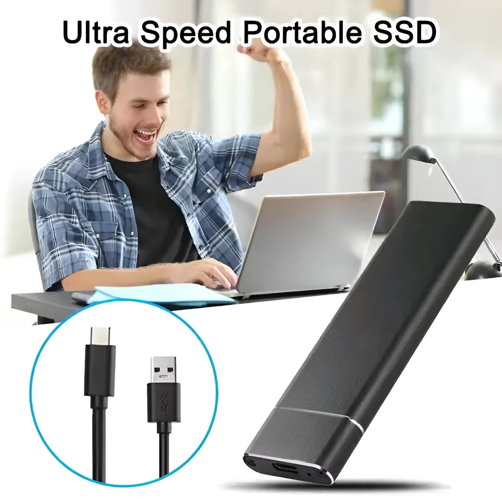 Ultra-thin 6TB mobile hard disk with metal shell in five colour options alongside included data cable