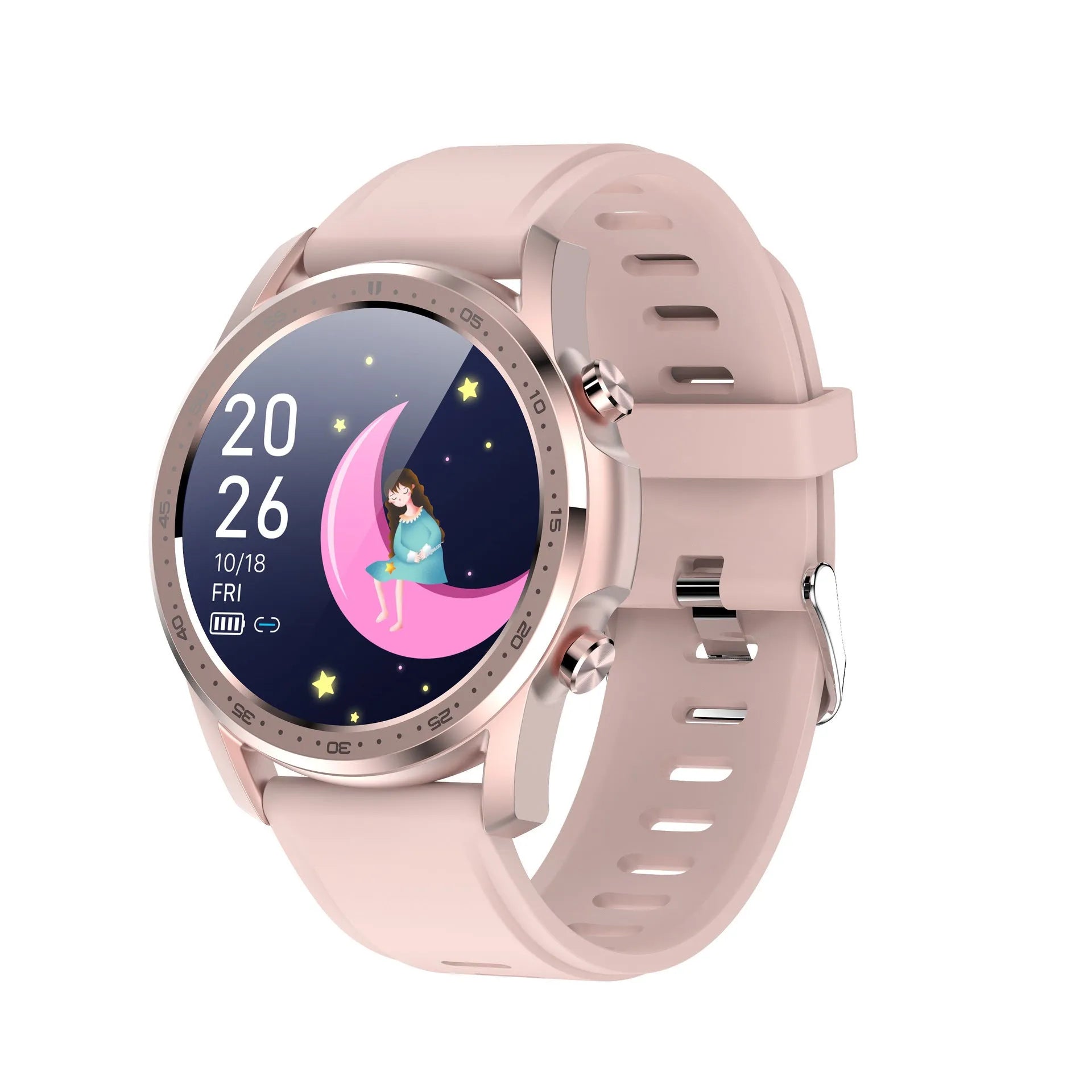 Youth2 Body Temperature Smart Bracelet in black or grey with 1.3 inch screen on wrist.