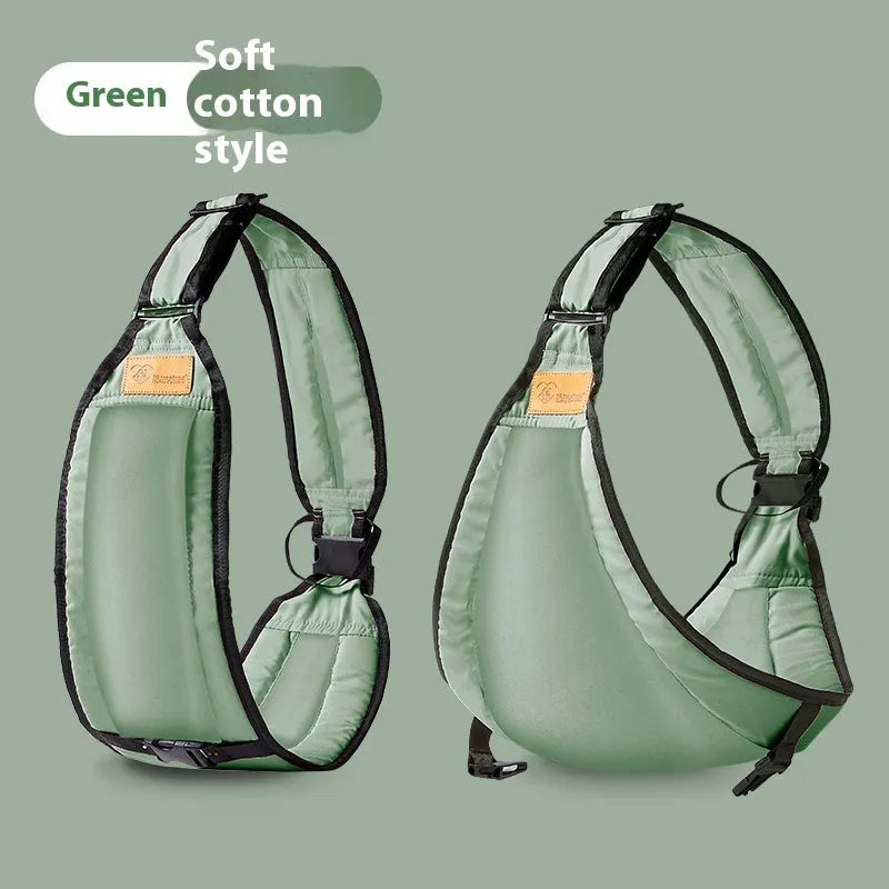Baby waist stool carrier for newborns and children up to 25kg in cloth black, green, gray, or pink
