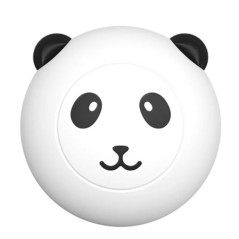 Panda silicone pet shower brush with soft bristles for cat and dog bath time cleaning