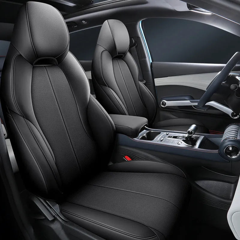 BYD Yuan PLUS car seat cushion cover shown in adventure green colour.