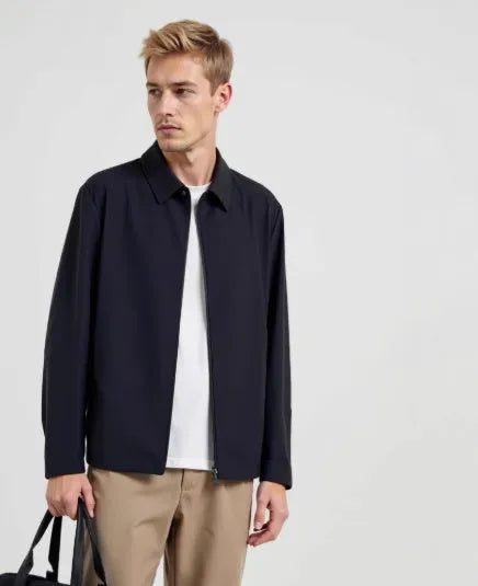 Summer lapel business coat in ice silk fabric for office wear and sun protection