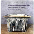 Square ceramic glazed flower pot for phalaenopsis large size 36 Shiwan green crackle glaze