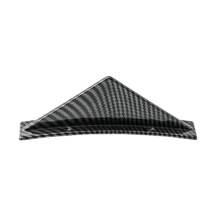Universal triangle rear spoiler in ABS plastic, bright black finish, 150mm length, pack of 4