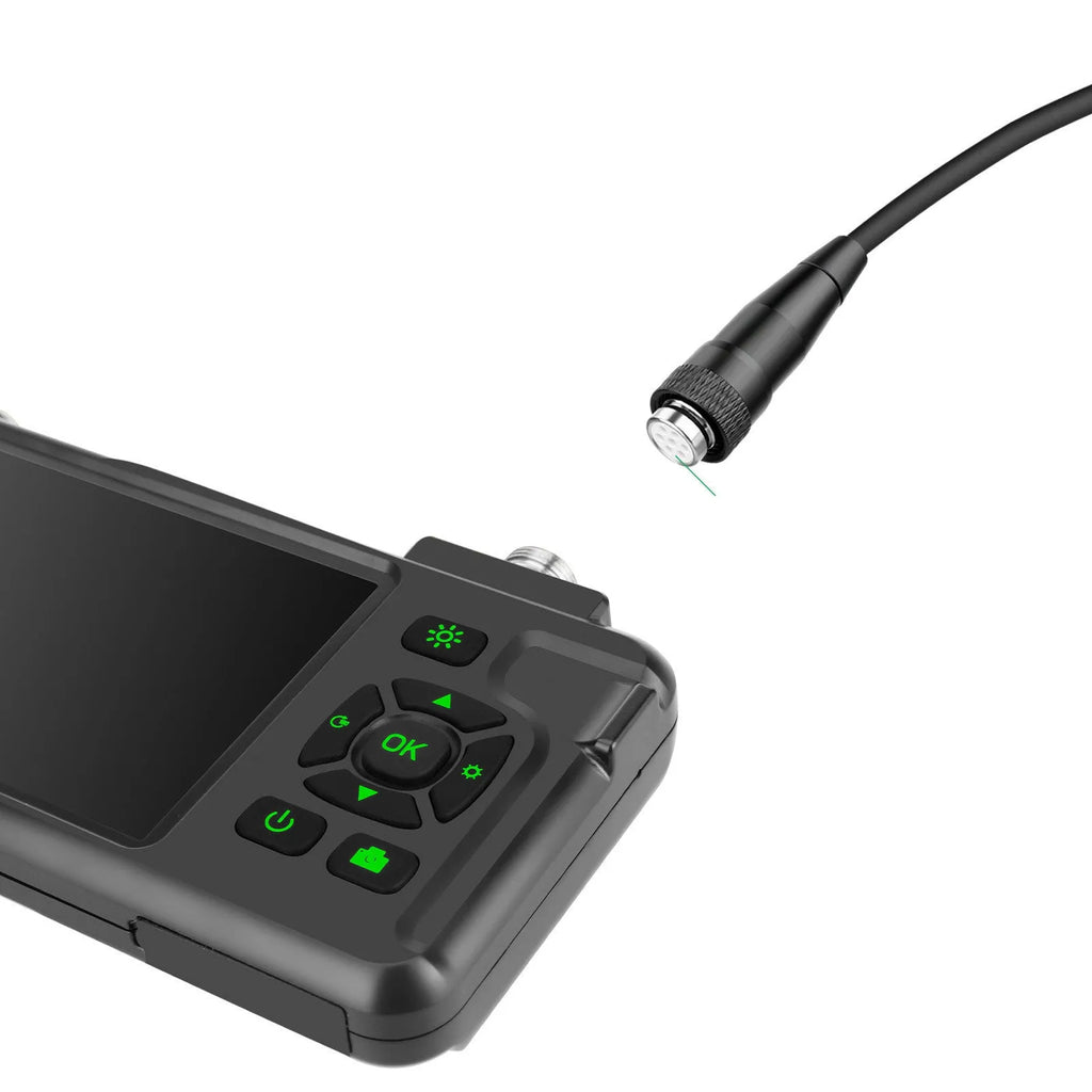 Portable industrial endoscope with 4.5-inch screen and 1-metre cable for automotive inspection
