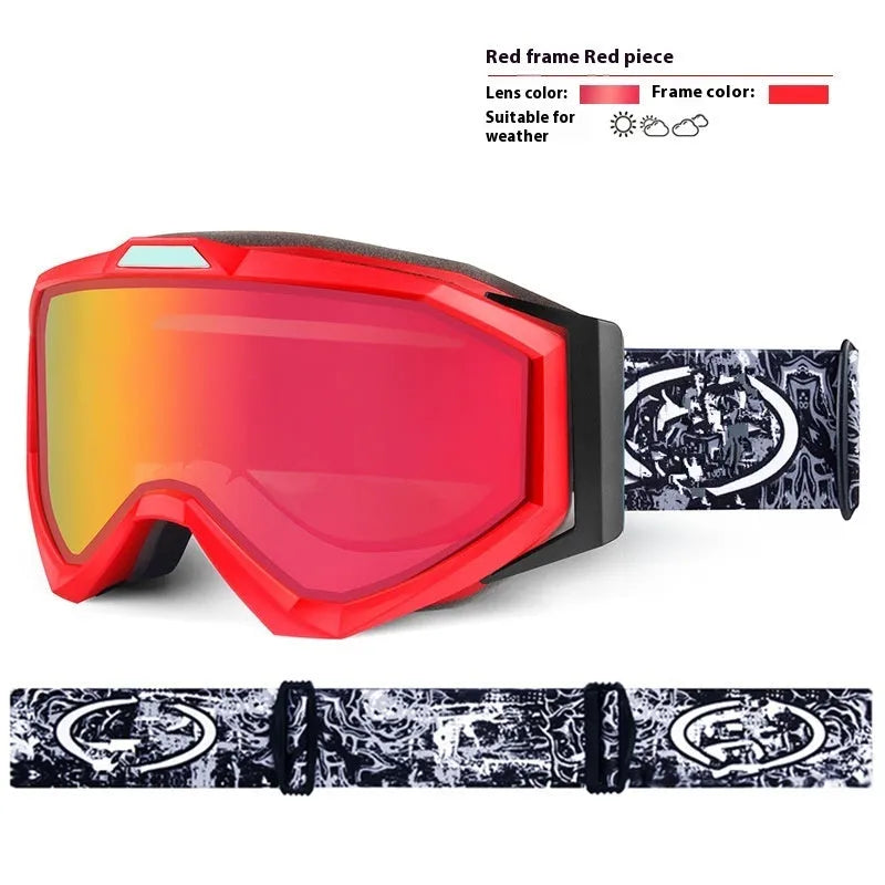 Motorcycle goggles with anti-fog technology in black frame with grey lens configuration