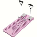 Blue and pink portable ABS fitness board for home core training exercises